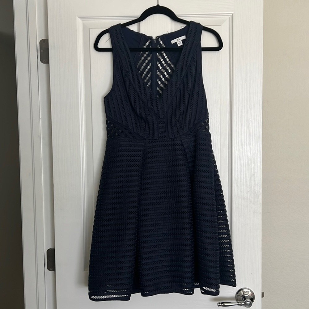 Zac Posen navy knee length dress 10